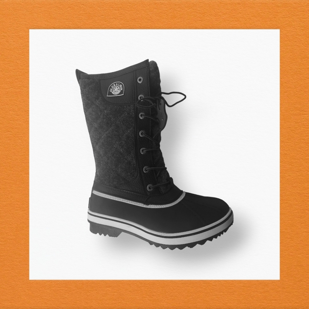 GLOBALWIN Women's Mid Calf Winter Snow Boots size 8